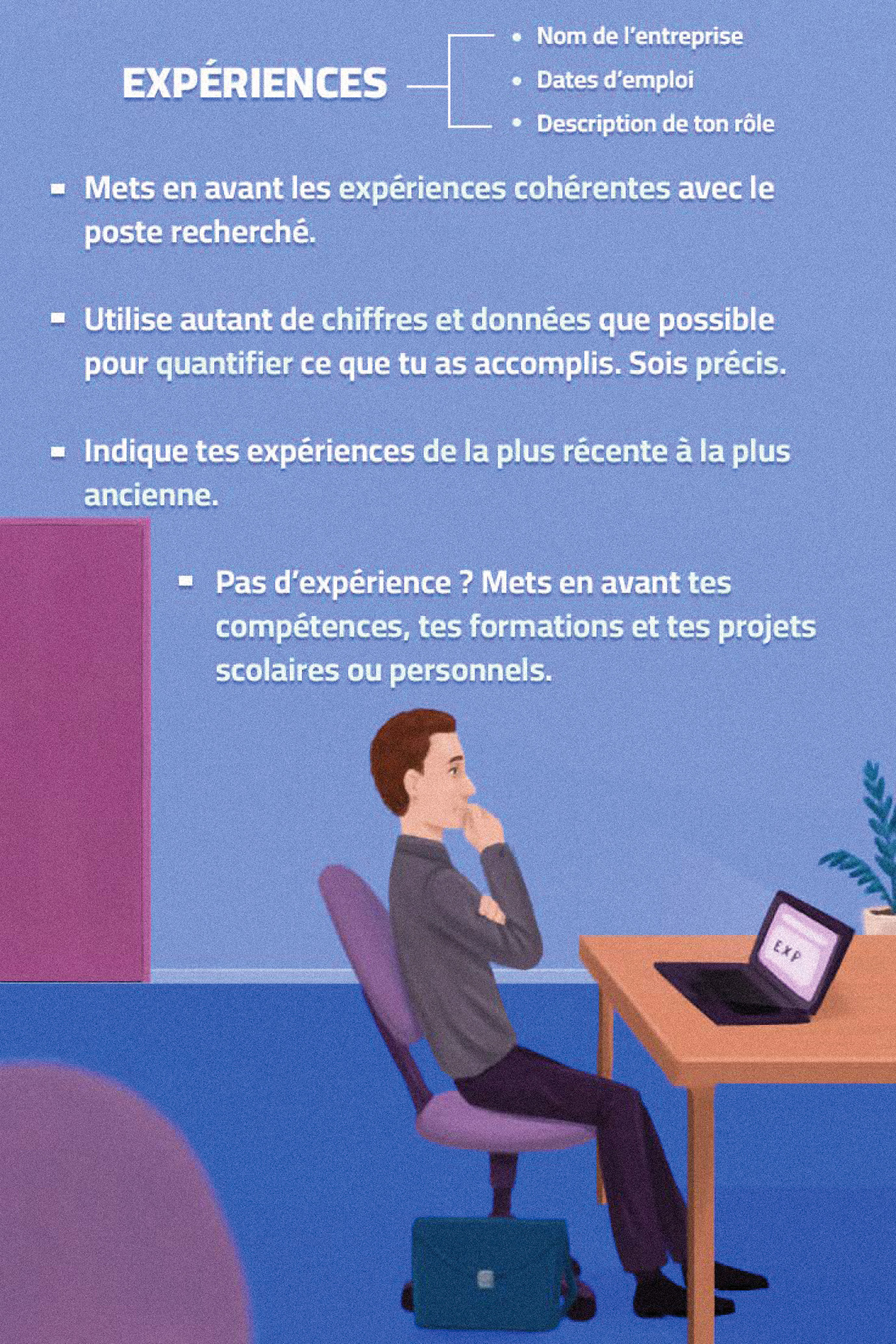 Publication illustrée linkedin ecriture CV