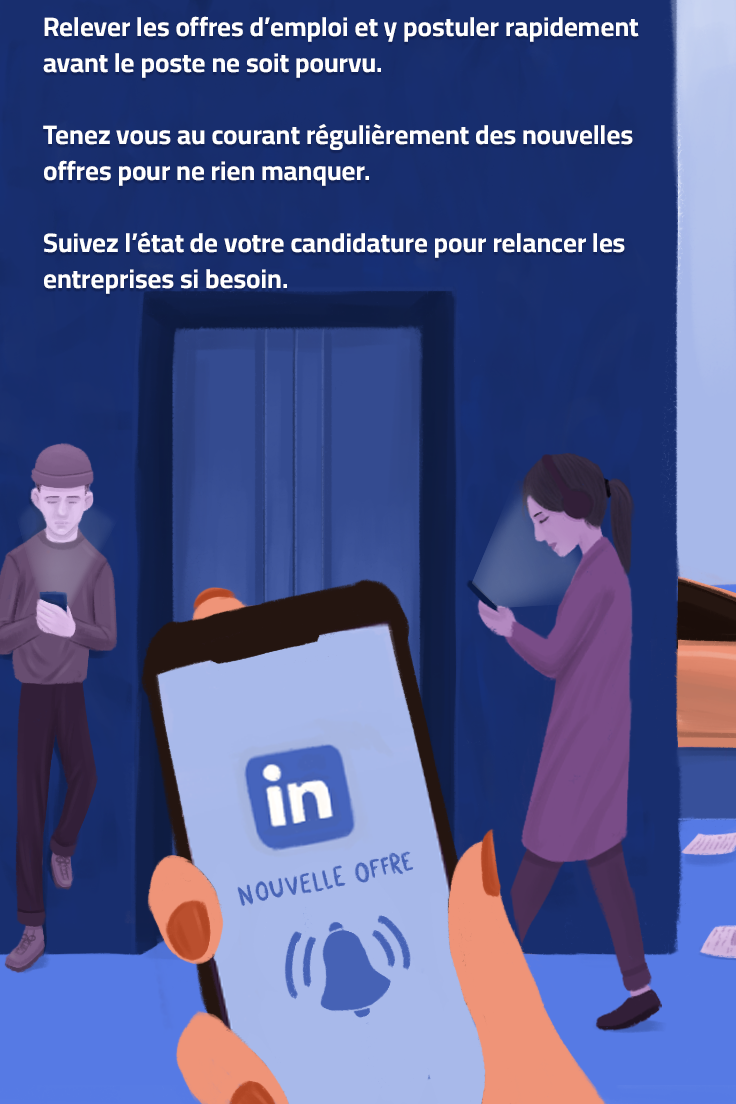 Publication illustrée linkedin recherche job