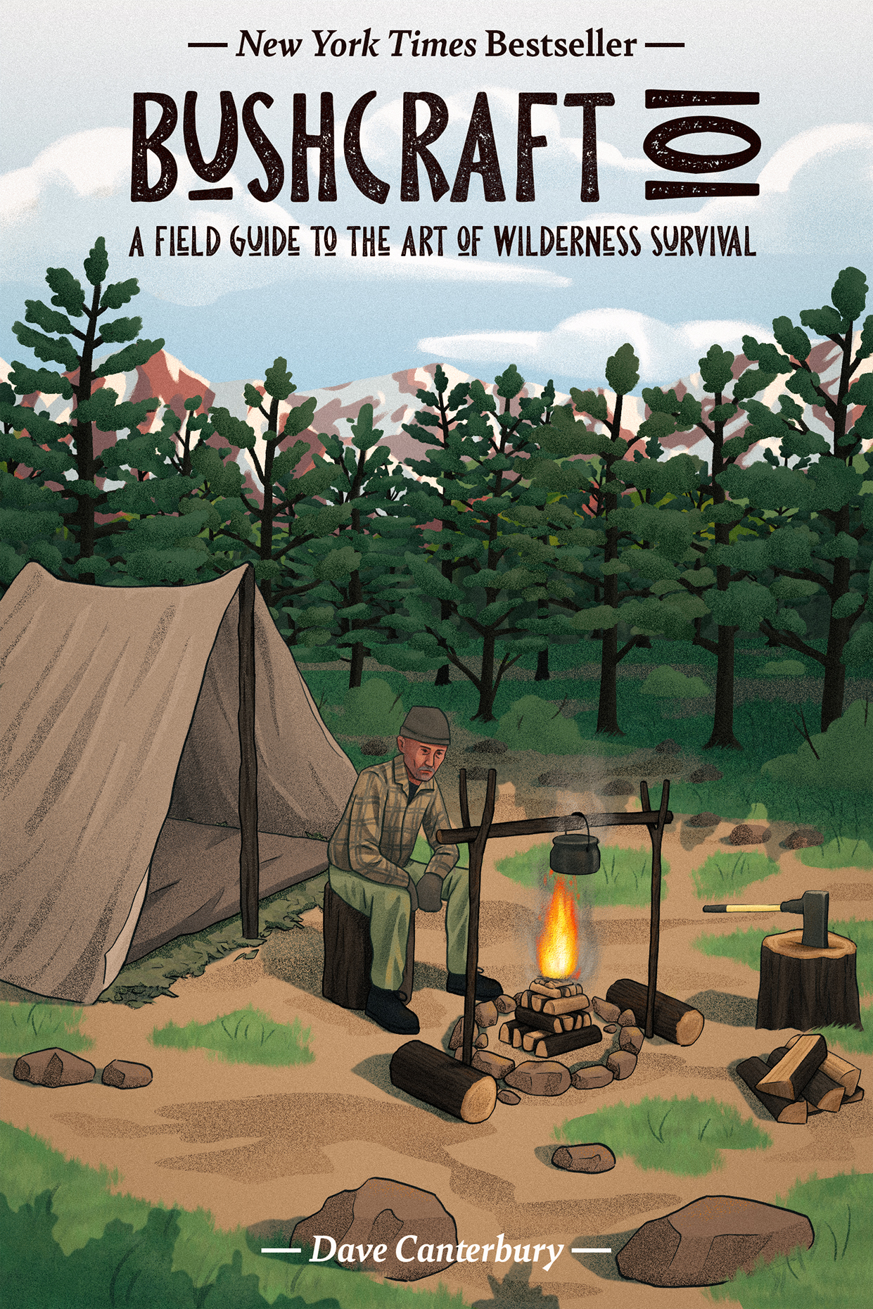 Illustration COUVERTURE DE LIVRE - Bushcraft 101