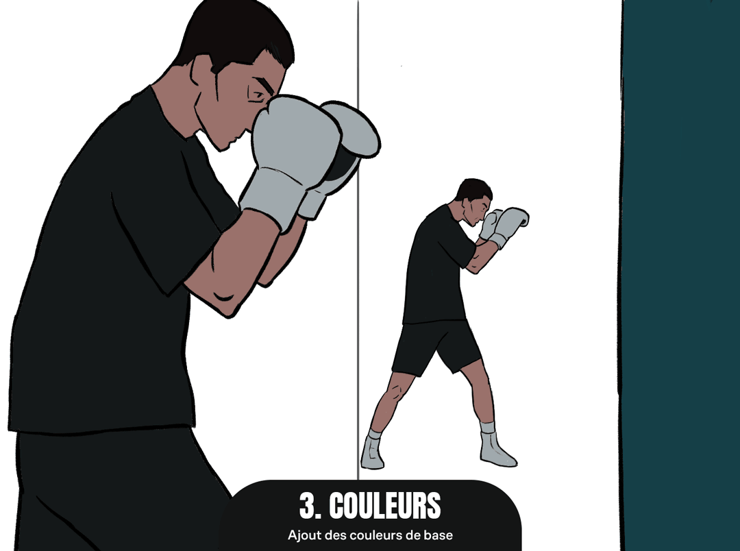 Etape 3 de l'animation 2D - couleurs de base - Huckberry