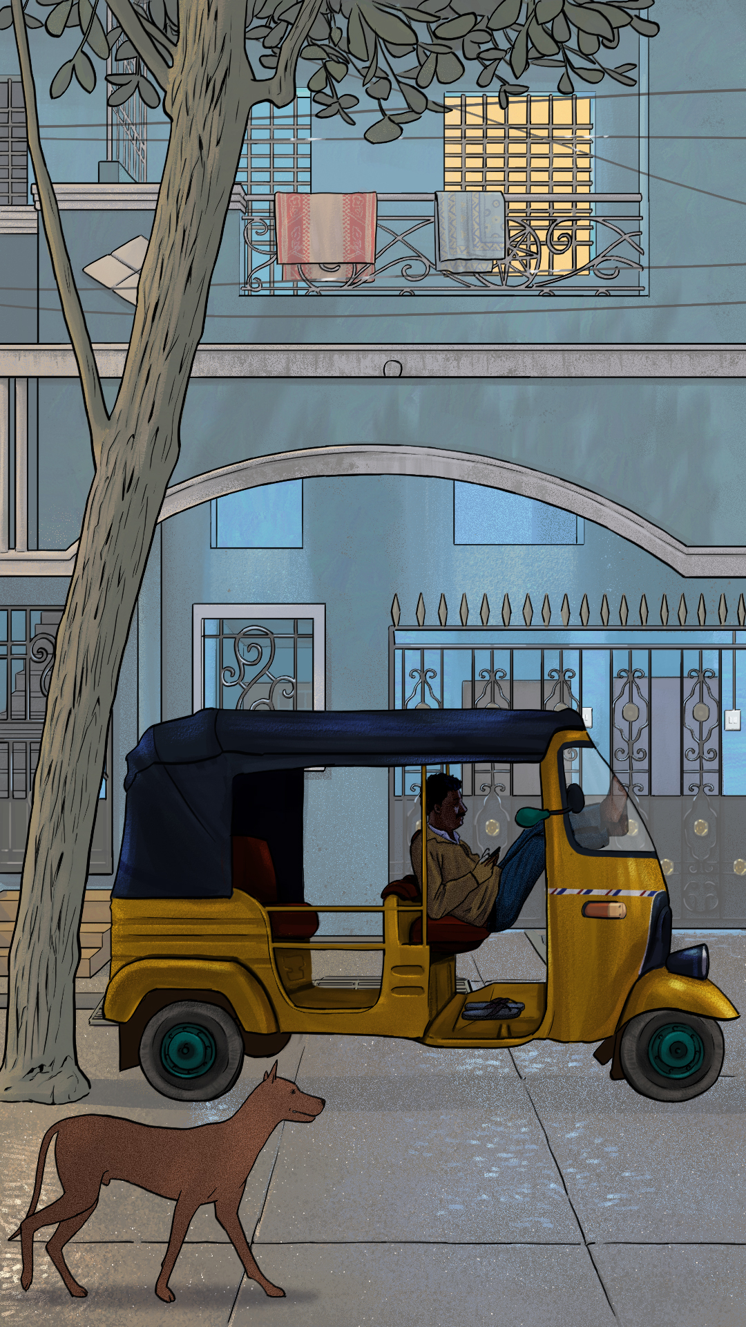 Animation 2D Pondichéry agence de voyages - Couleurs base